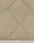 Blue and Beige Fine Modern Trellised Rug