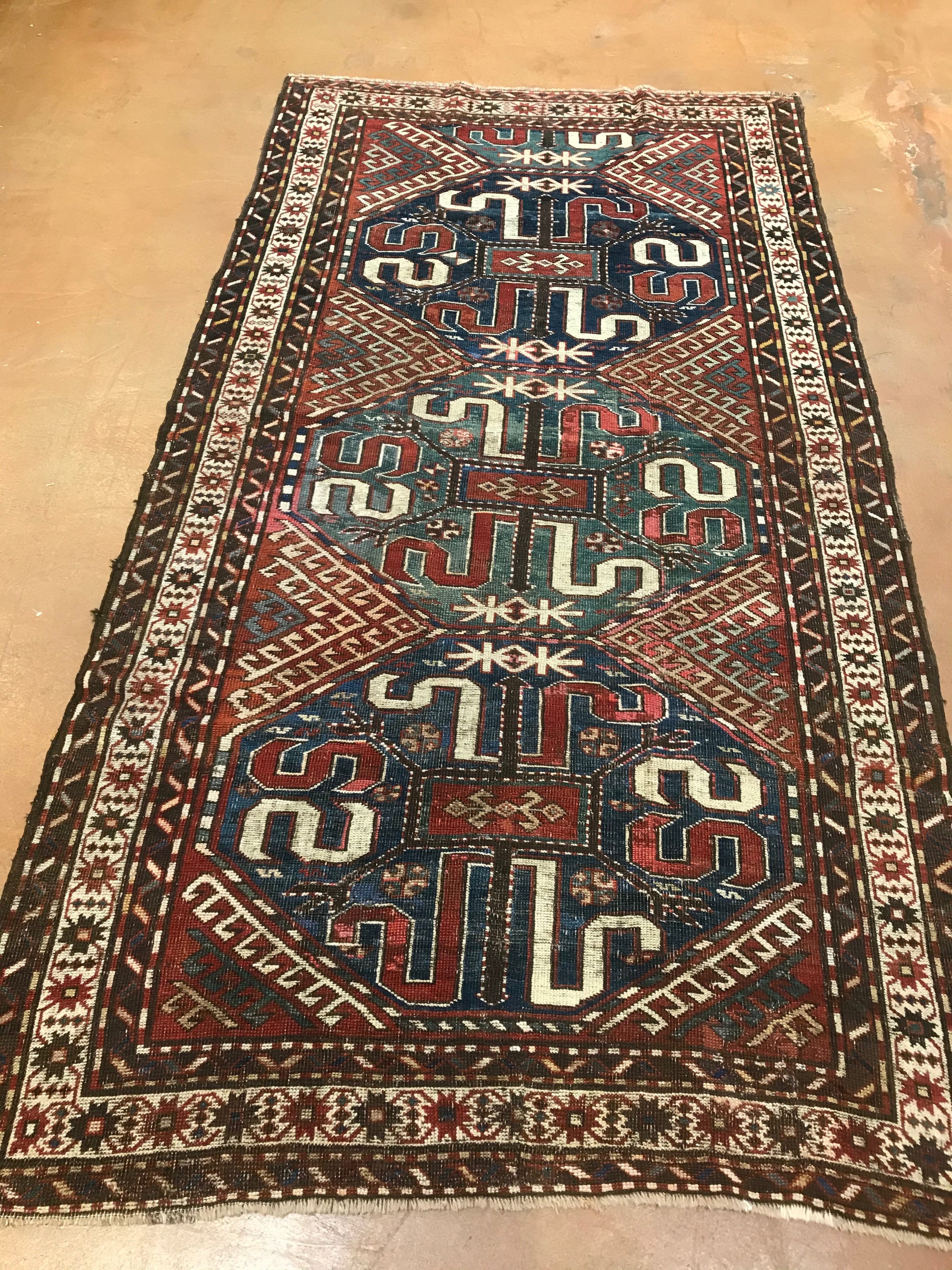 Antique Karabagh Caucasian Rug