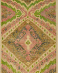 Lovely Patterned Green and Pink Runner. A piece of genuine woven authentic carpet art sold by Santa Barbara Design Center, Rugs and More.