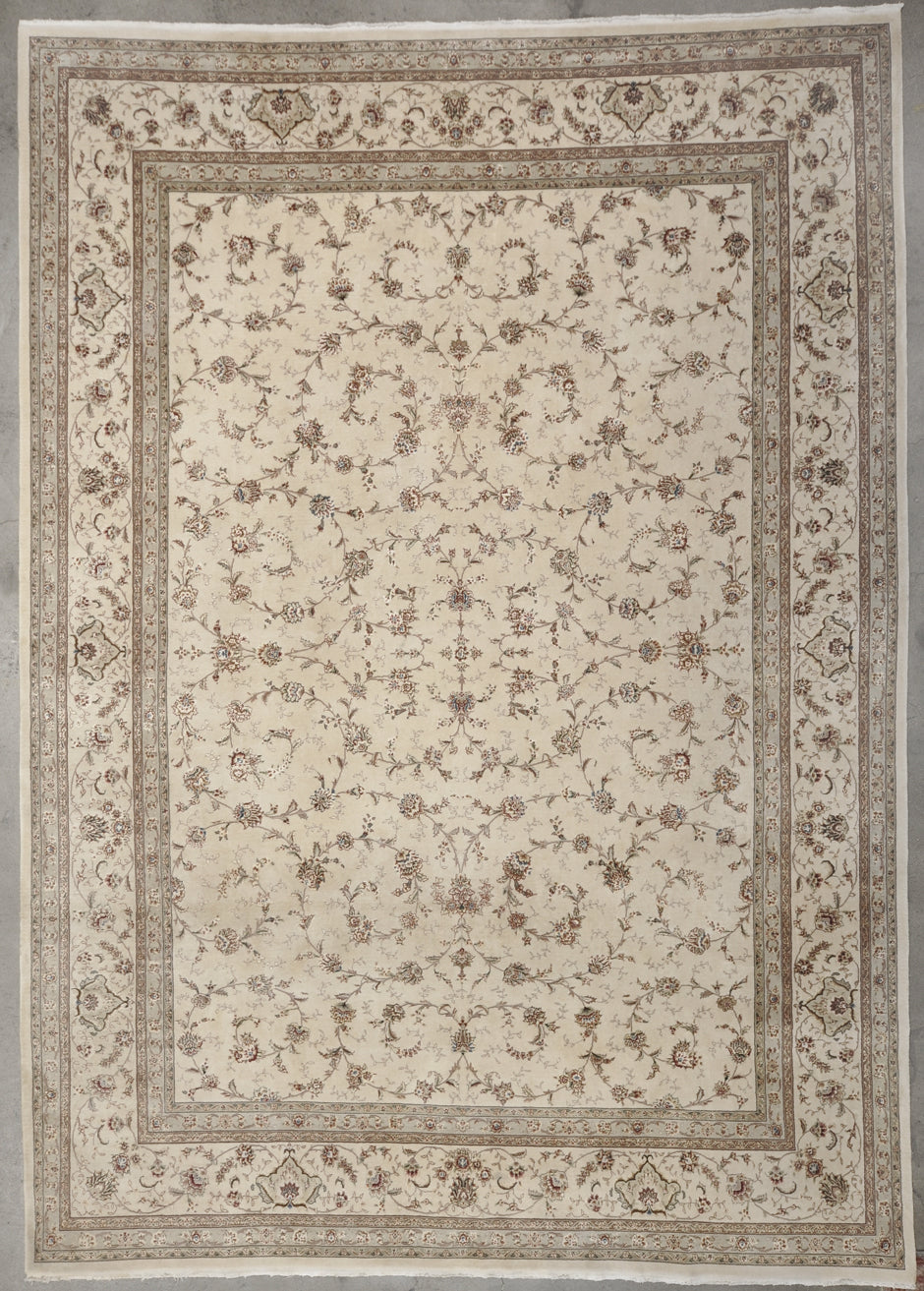 Vintage Tabriz Silk Flower rugs and more oriental carpet 34191-