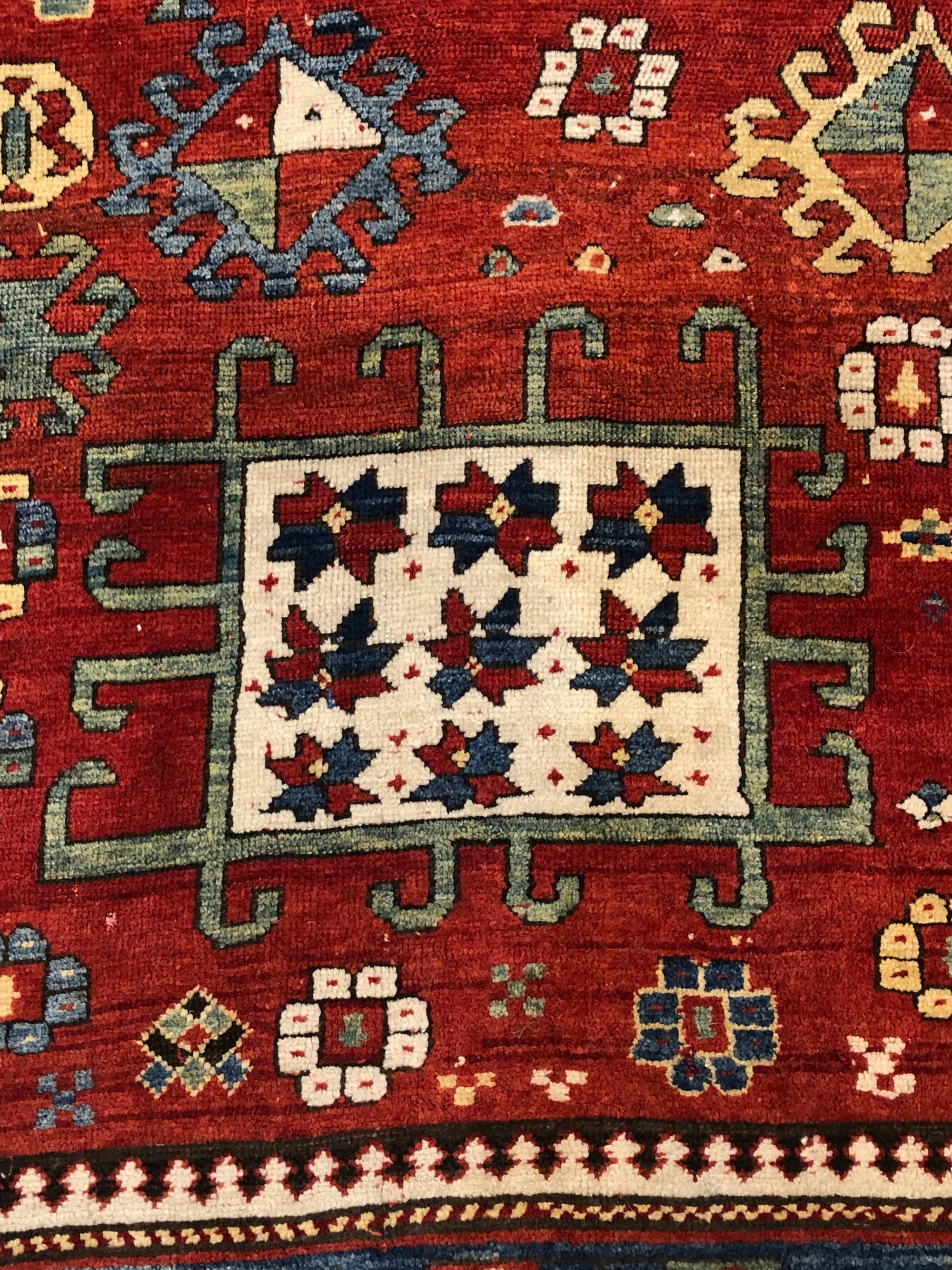 37887 Antique Kazak Karachof (Karachov) Rug