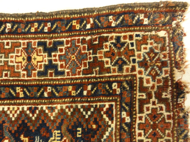 Antique Kahmseh Chicken Rug 30072