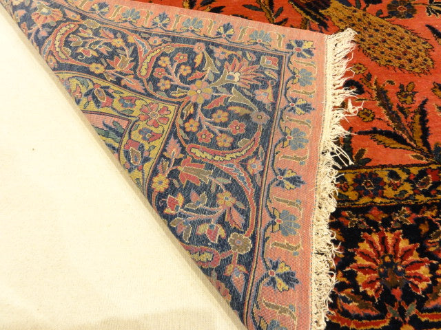 Antique Sultan&#39;s Head Silk Meditation Rug: Garden Of Paradise
