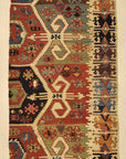 Anatolia Goddess Turkish Kelim ca Late 1700s. A piece of antique woven carpet art sold by the Santa Barbara Design Center, Rugs and More in California.