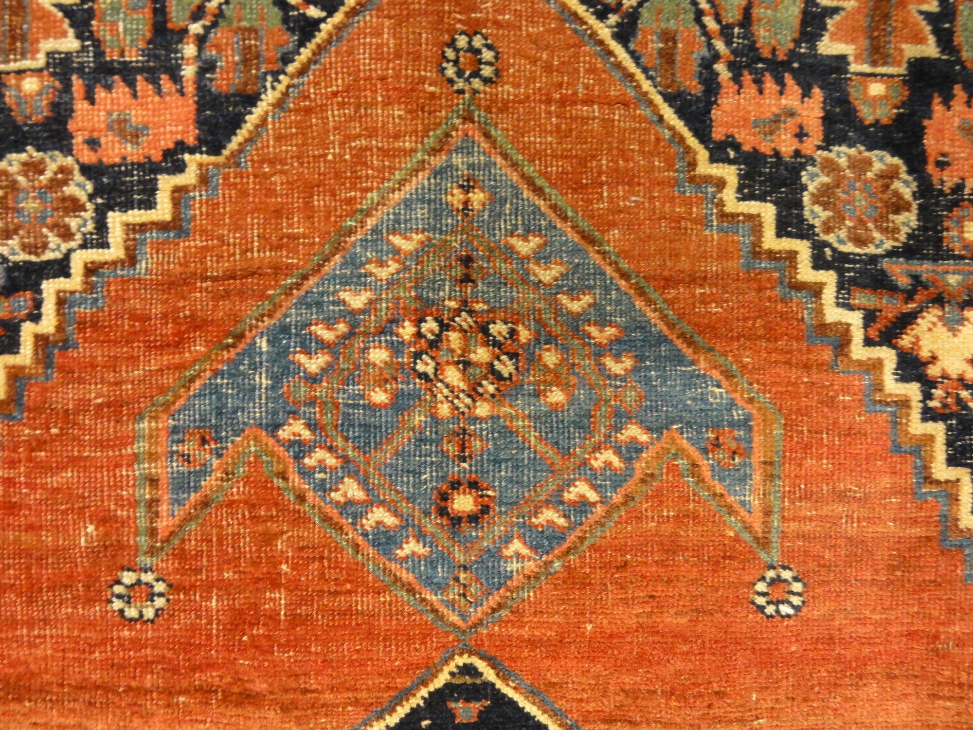 30131 Antique Halvai Bijar Mid 19th Century Wool Foundation Rug