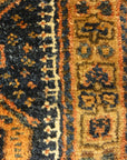 Antique Kurdish West Persian Bagface with Peacocks. A piece of genuine authentic antique woven carpet art sold by Santa Barbara Design Center Rugs and More