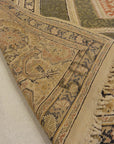 30126 Unique Antique Turkish Silk Prayer Rug with Two Metal Thread Scripts