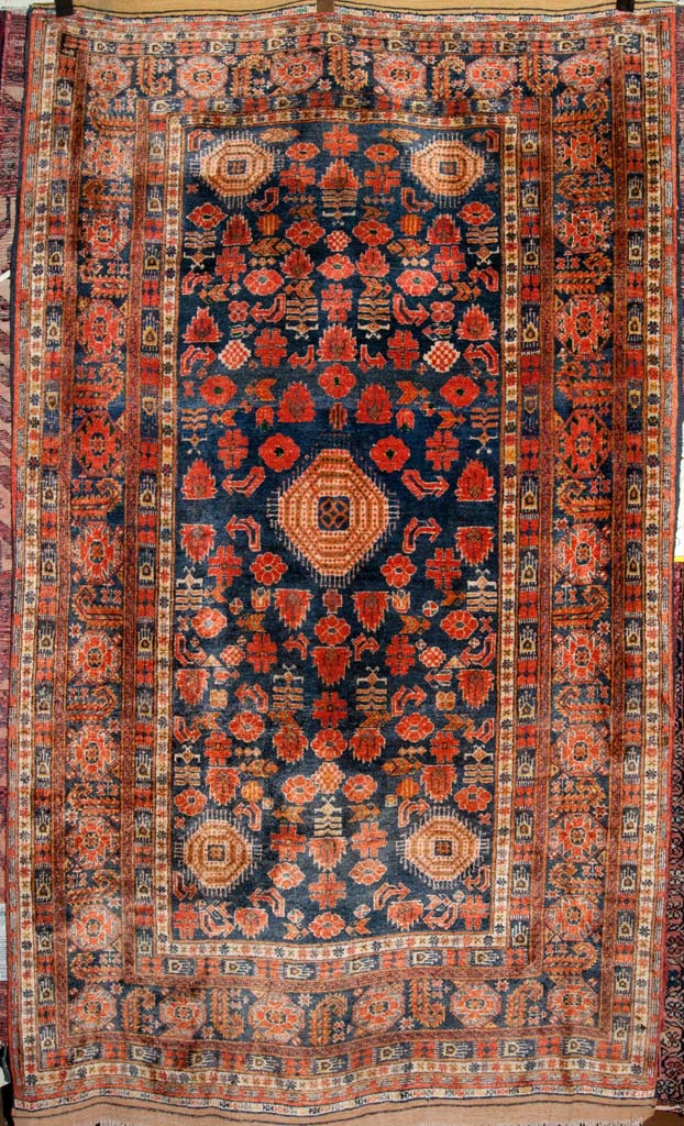 Rare Older Tribal Silk Persian Rug