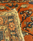 Antique Persian Malayar Vase of Flowers Bagface. A piece of genuine authentic antique woven carpet art sold by the Santa Barbara Design Center Rugs and More