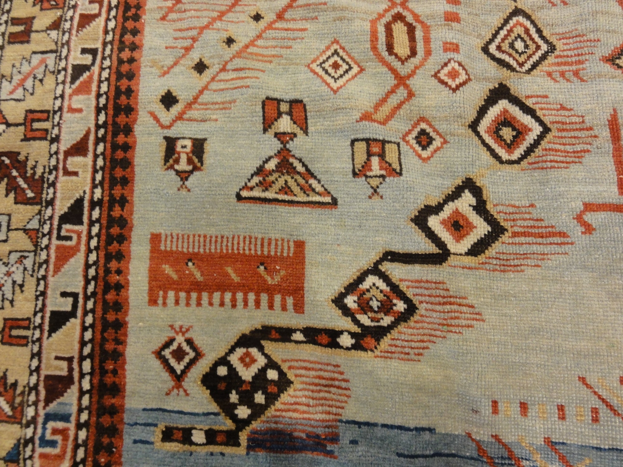 30251 Unique antique Caucasian Shirvan Prayer Rug