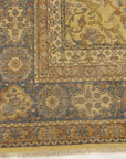 Antique Yellow and Blue Larestan Indian Rug