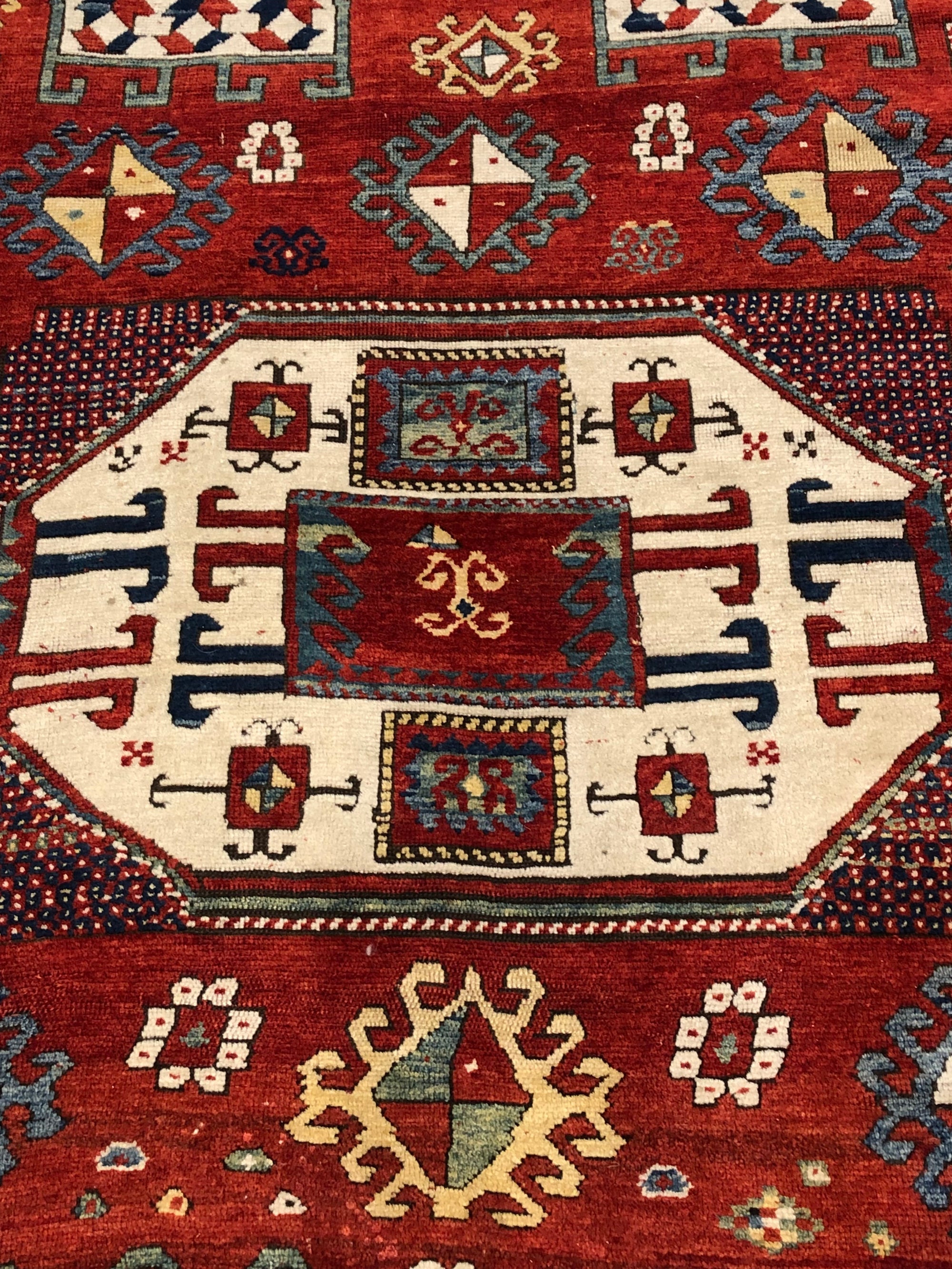 37887 Antique Kazak Karachof (Karachov) Rug