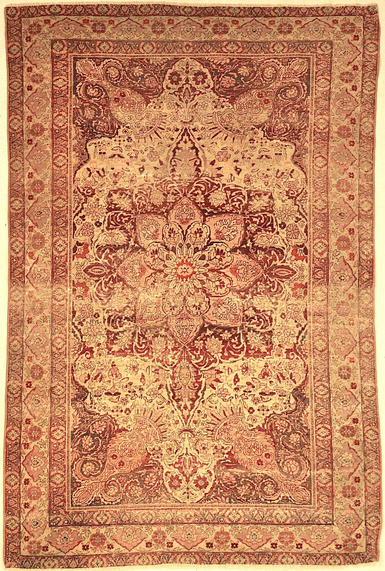 Rare Unique Kerman Area Rug Persian Genuine Woven Carpet Art Authentic Intricate Santa Barbara Design Center Rugs and More
