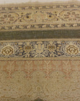30126 Unique Antique Turkish Silk Prayer Rug with Two Metal Thread Scripts