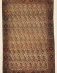 Fine Antique Sarouk Farahan Botteh with Rare Ivory Background in Mint Condition.