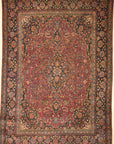 Antique manchester Kashan rug with the softest wool woven in central Persia. Ca. 1880.