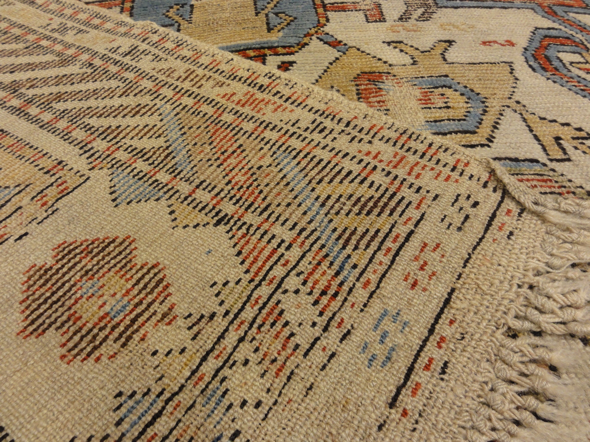 Antique Early Caucasian Proto Northern Kurdish Rug Circa 1700s. A piece of antique woven carpet art sold by Santa Barbara Design Center, Rugs and More.