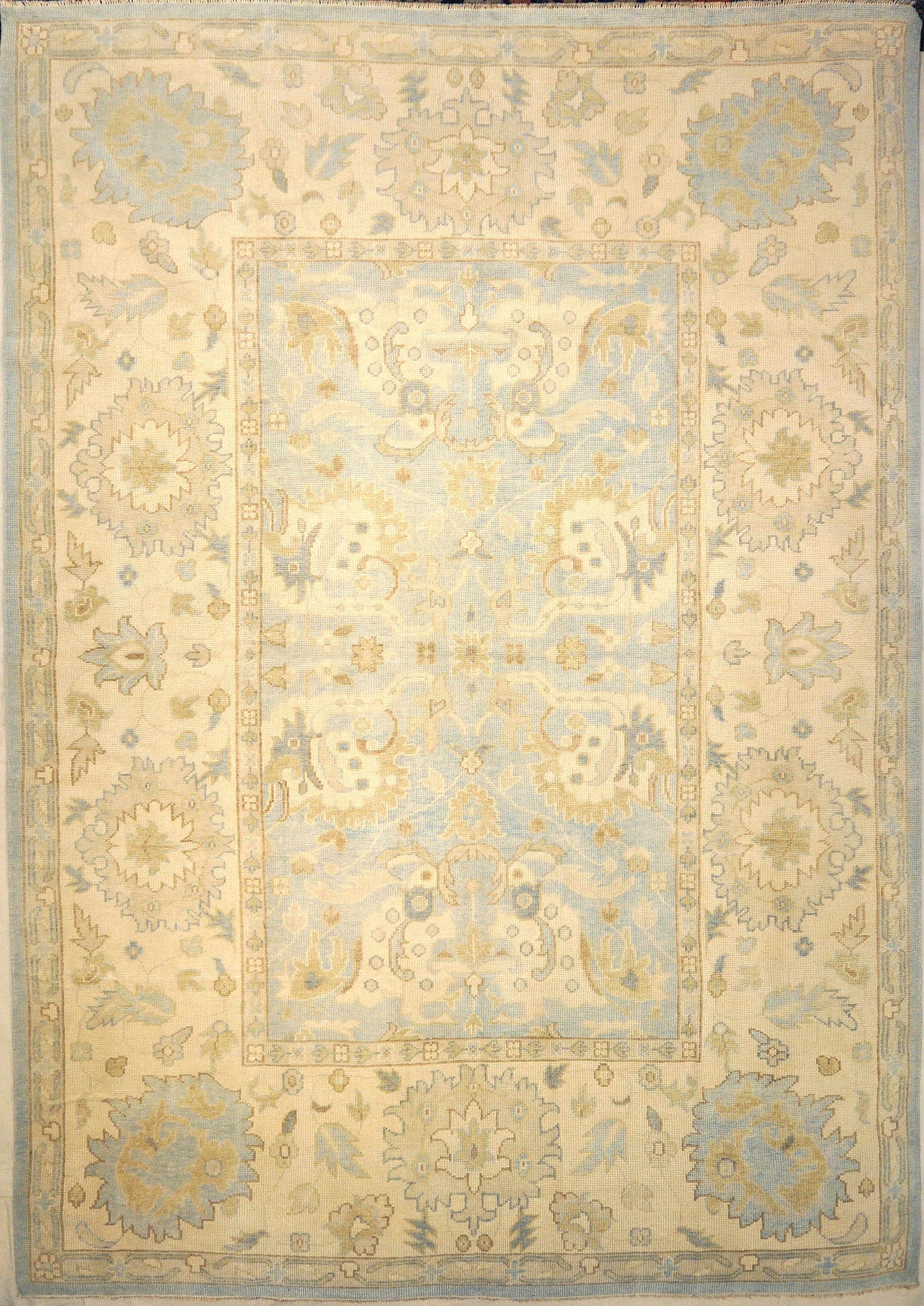 Montecito Oushak Rug 30313. A piece of genuine authentic woven art woven by Ziegler and Company and sold by Santa Barbara Design Center, Rugs and More.