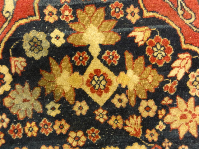 30077 Antique Persian Kerman Ravar Rug- Millefleur