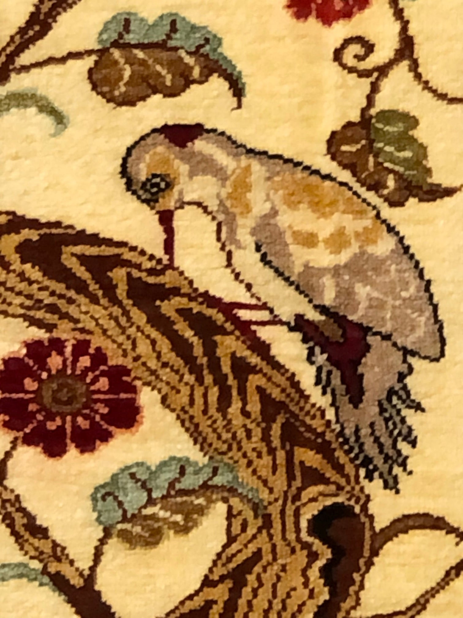 37909 Vintage Fine Persian Silk Rug