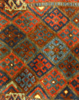 Antique Persian Jaf Kurd Rug Circa 1880. A piece of genuine authentic woven carpet art sold by Santa Barbara Design Center Rugs and More.