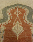 30126 Unique Antique Turkish Silk Prayer Rug with Two Metal Thread Scripts
