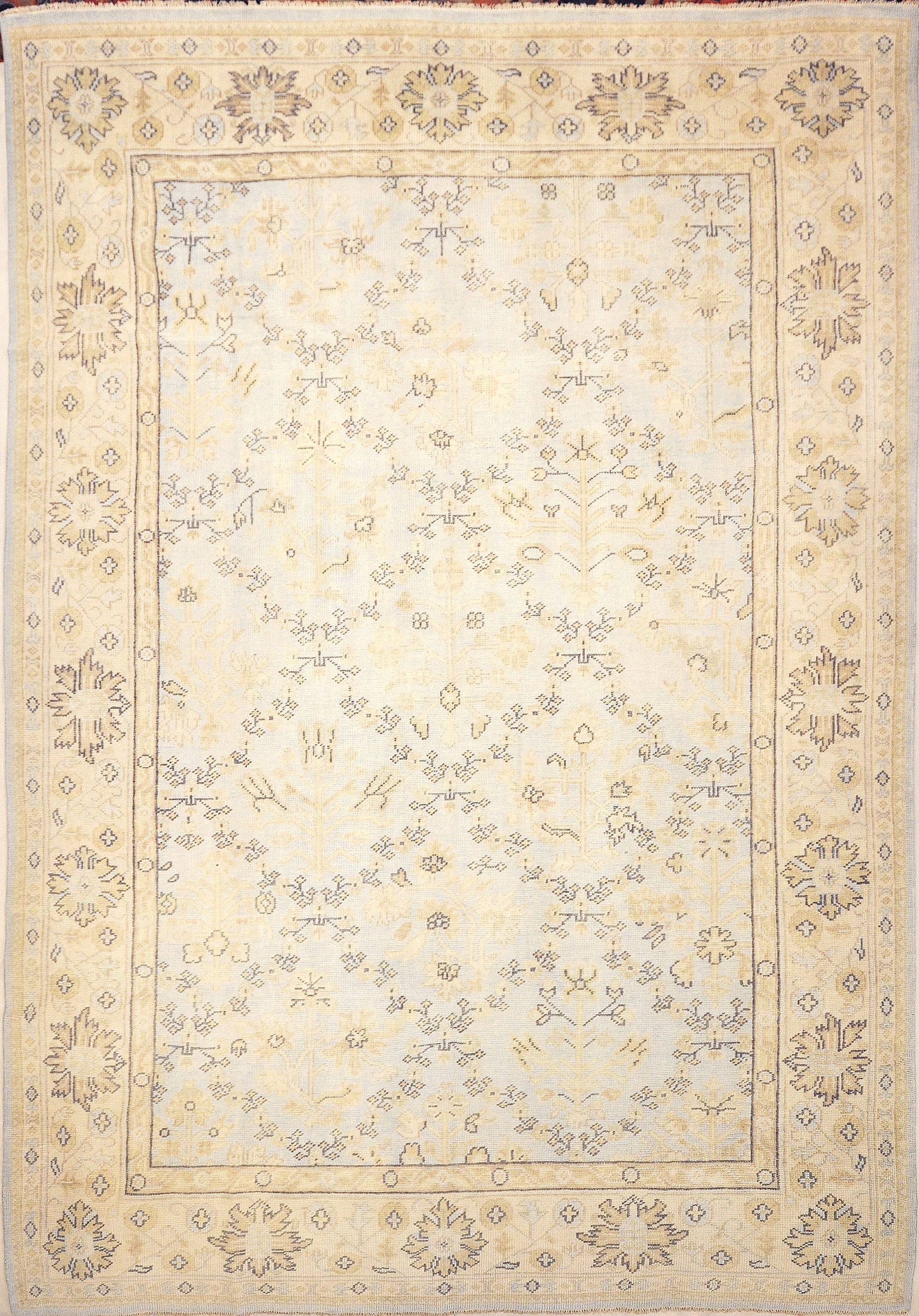 Montecito Oushak Rug 30307. A piece of genuine authentic woven art woven by Ziegler and Company and sold by Santa Barbara Design Center, Rugs and More.