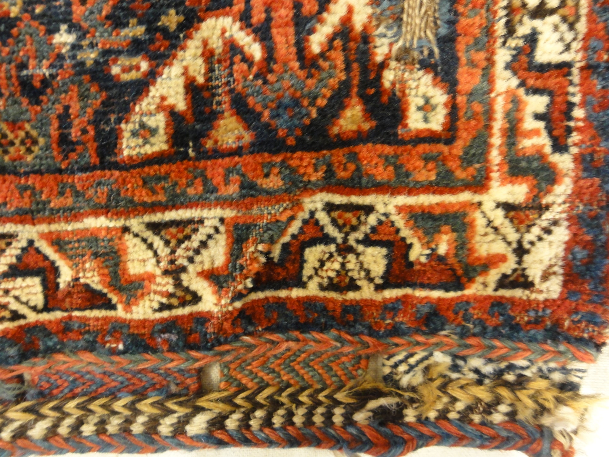Antique Khamseh Bag Face. Rugs &amp; More in the Santa Barbara Design Center. This is a made from fine craftsmanship and lustrous wool.