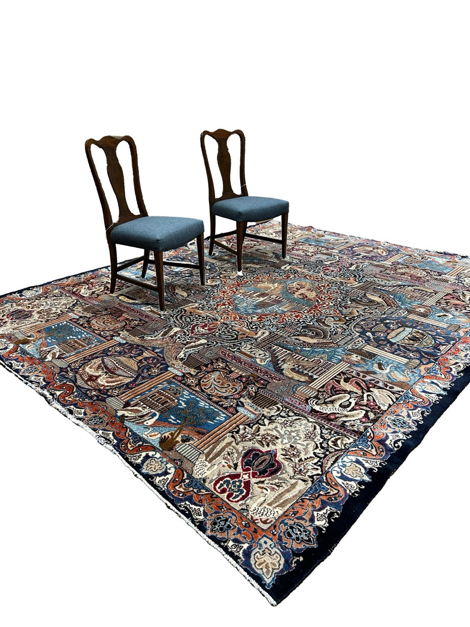 Vintage Persian Mythical Rug 25243