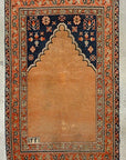 Antique Khotan Prayer hand made from natural wool and organic dyes 3x4'7