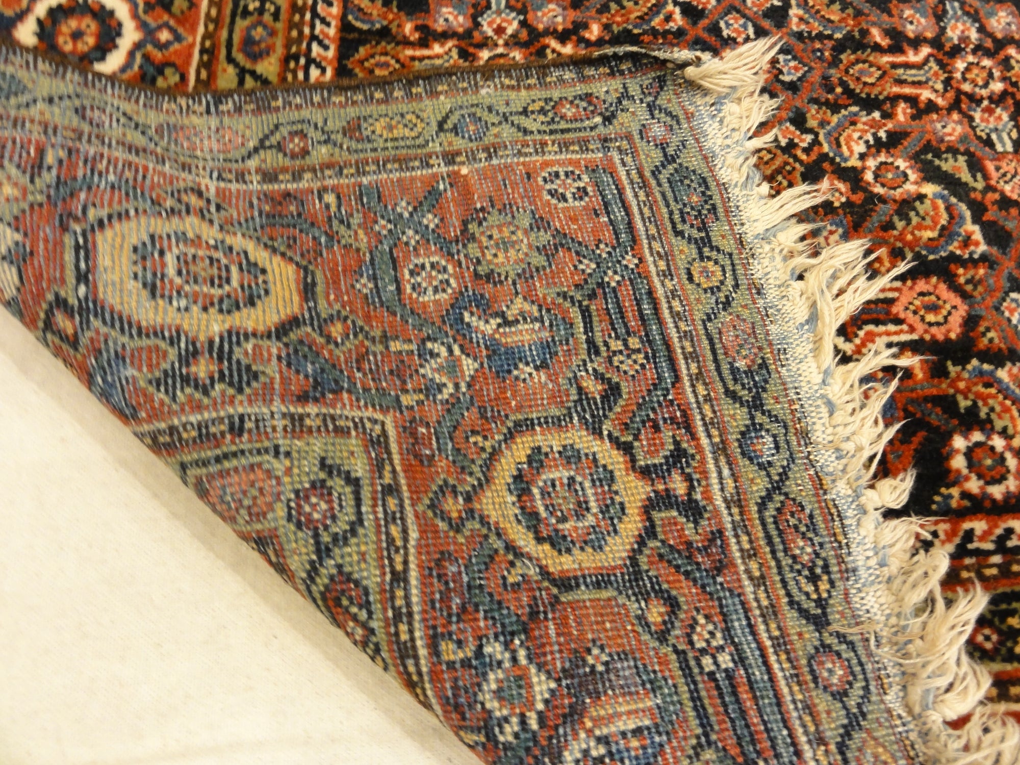 30128 Rare Antique Persian Henna Flower Fine Herati Farahan