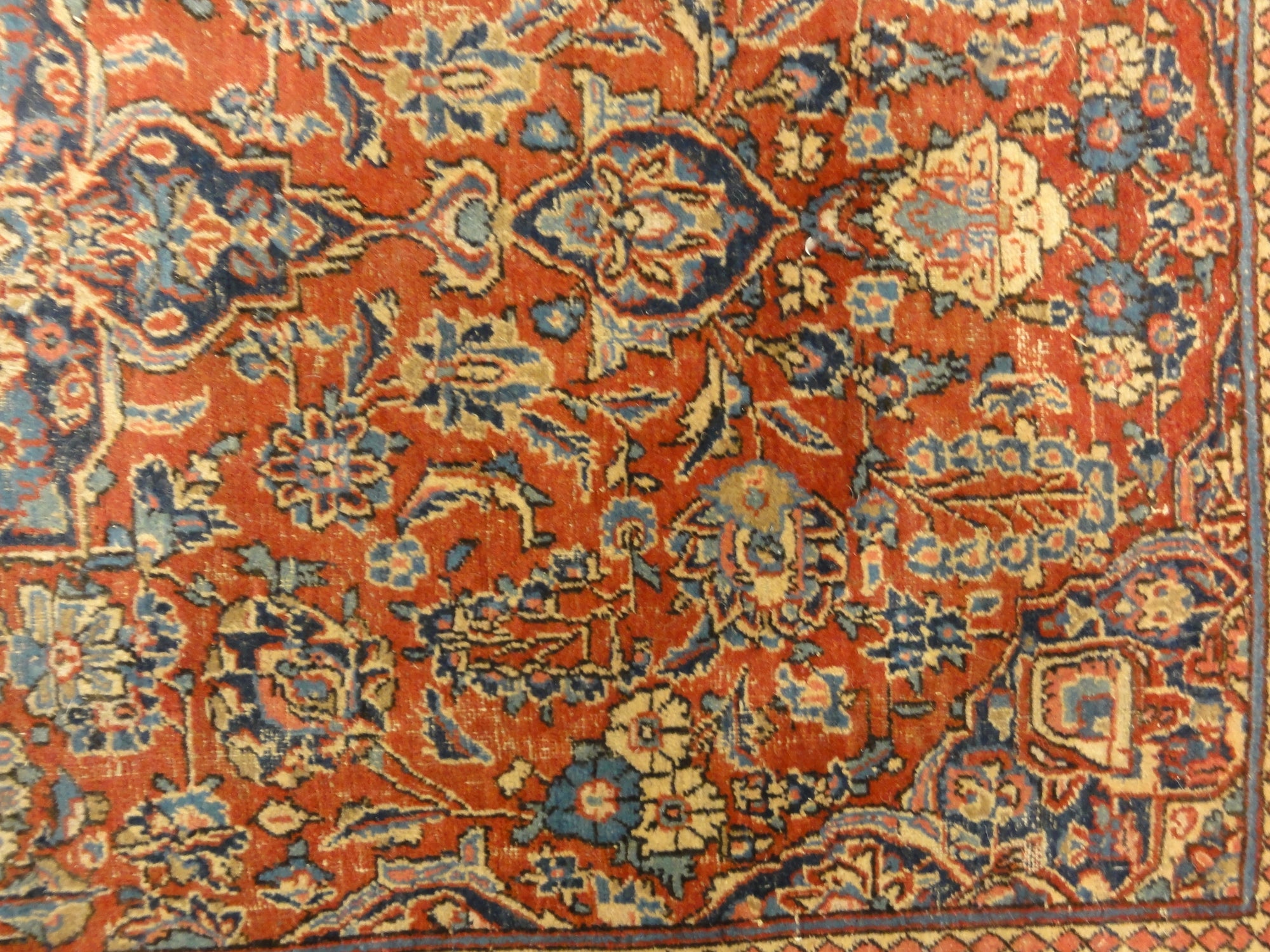 Antique Persian Kashan Rug