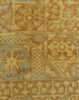 Antique Light Blue and Terra Mamluk Rug