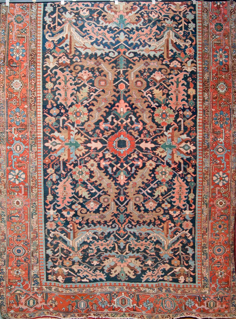 Antique Dragon Heriz Persian Rug