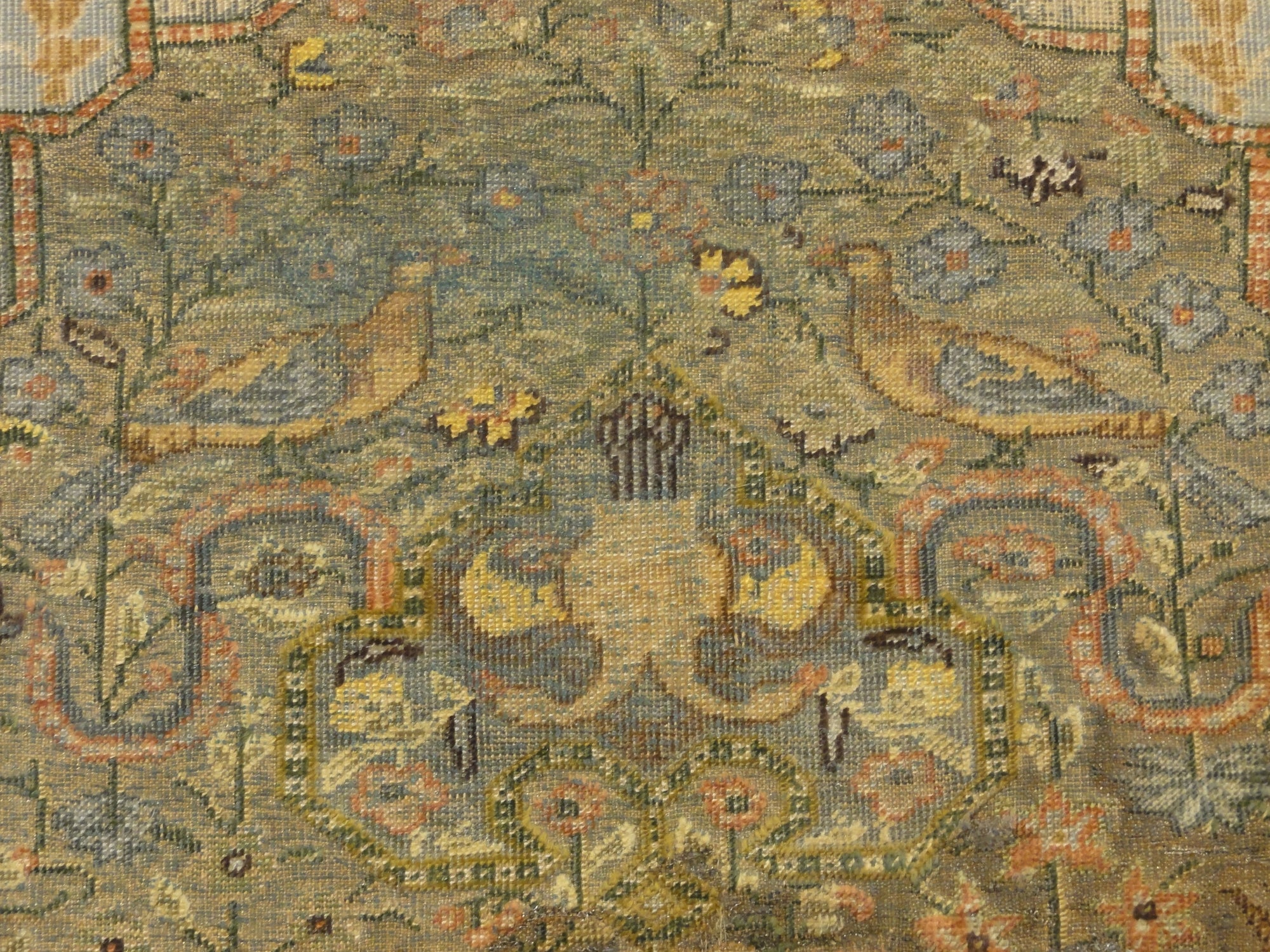 30636 important Ottoman gift to Tzar of russia made with gold, silver and silk treads in Garden of Paradise design