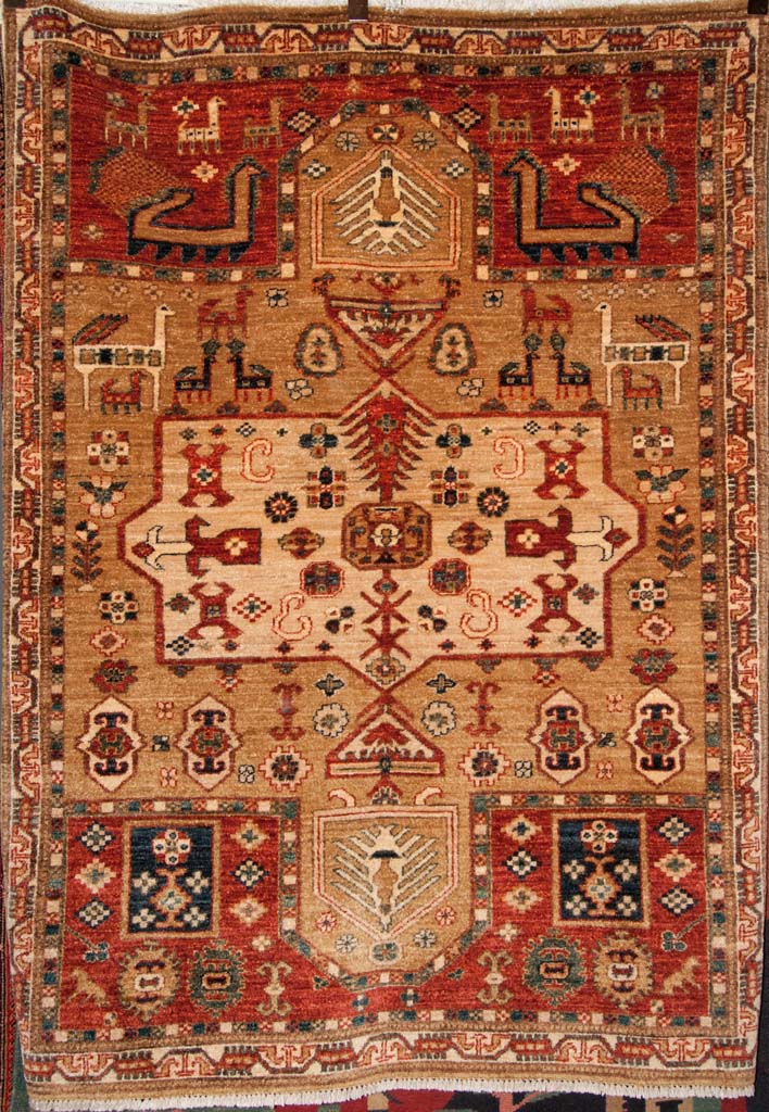 Fine Animal Shirvan Caucasian Rug