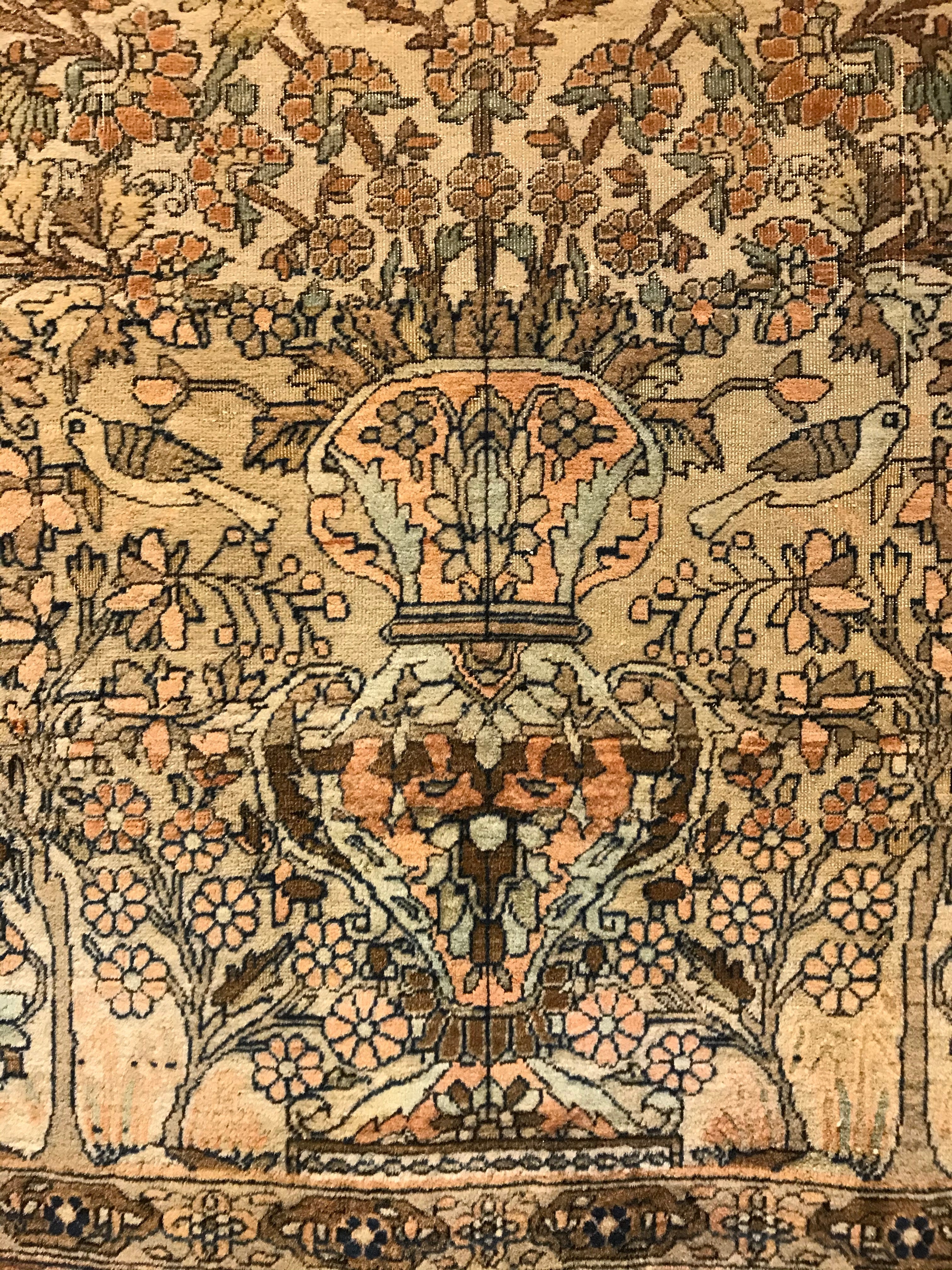Antique Mohtasham Kashan Tree of Life Rug – Rugs & More