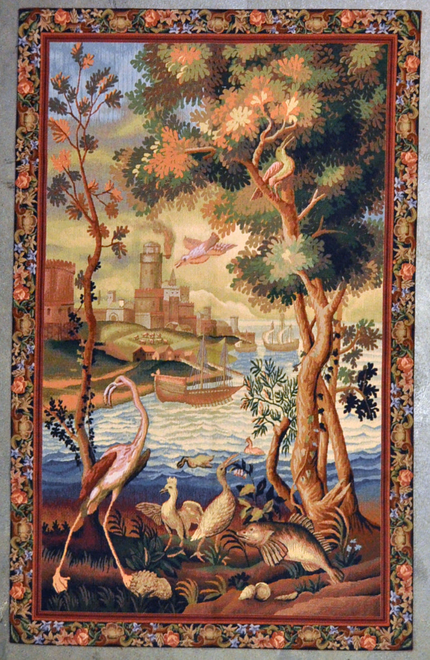 Scenic Needlepoint tapestry | Rugs & More| Santa Barbara Design Center 27177