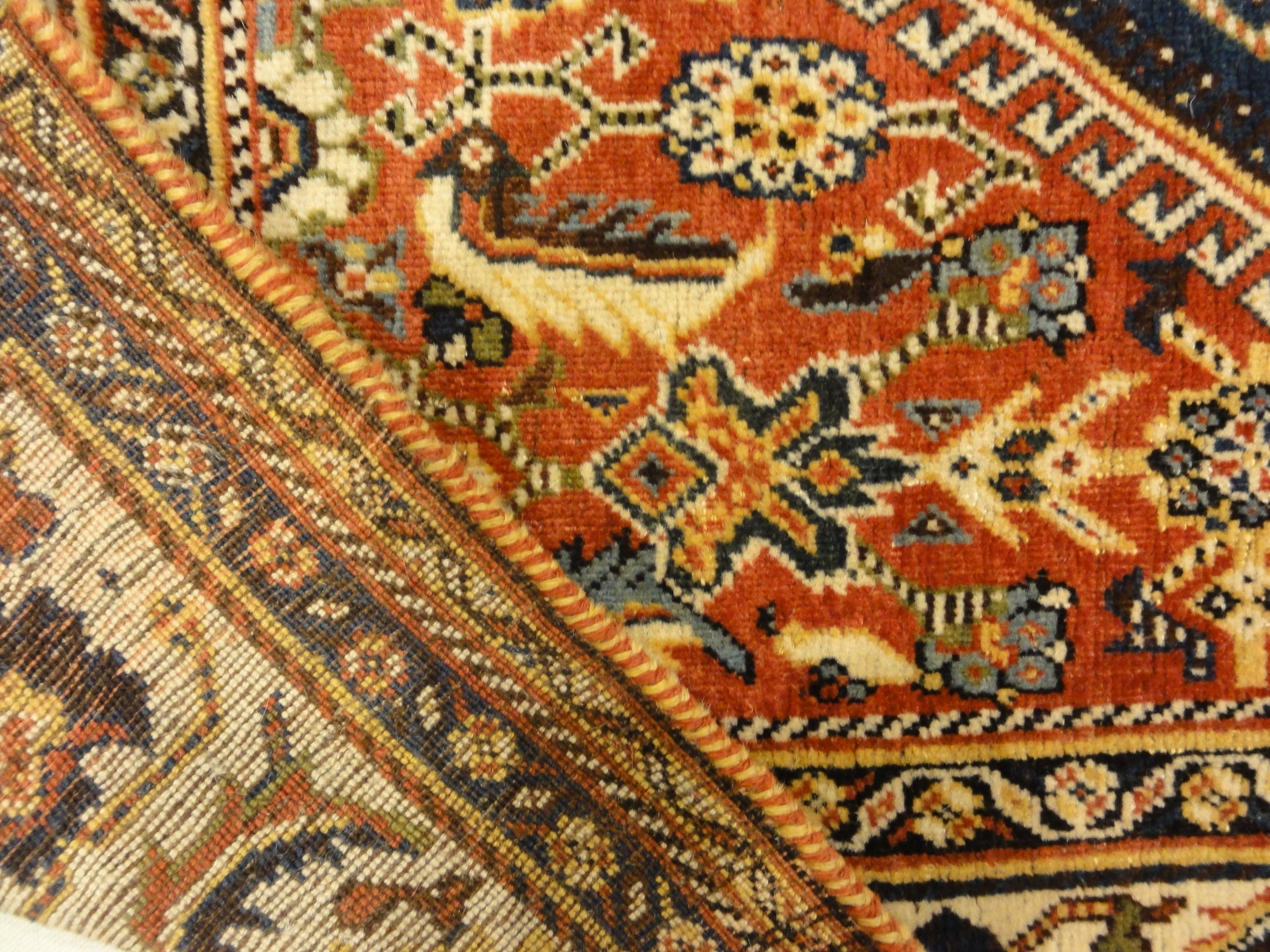 Antique Persian Qashqai Rug in Perfect Condition Genuine Authentic Woven Carpet Art Santa Barbara Design Center Rugs and More
