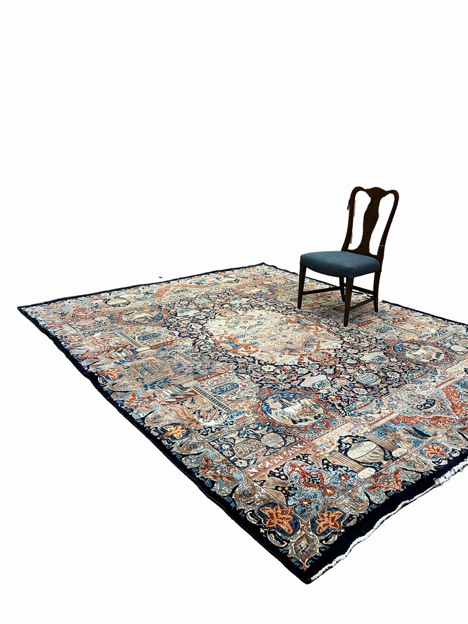 Vintage Persian Mythical Rug 25246