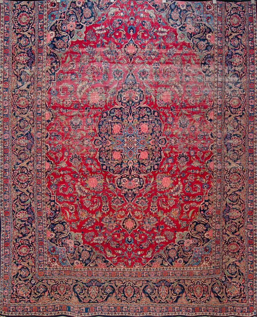 Antique Kashan Persian Rug