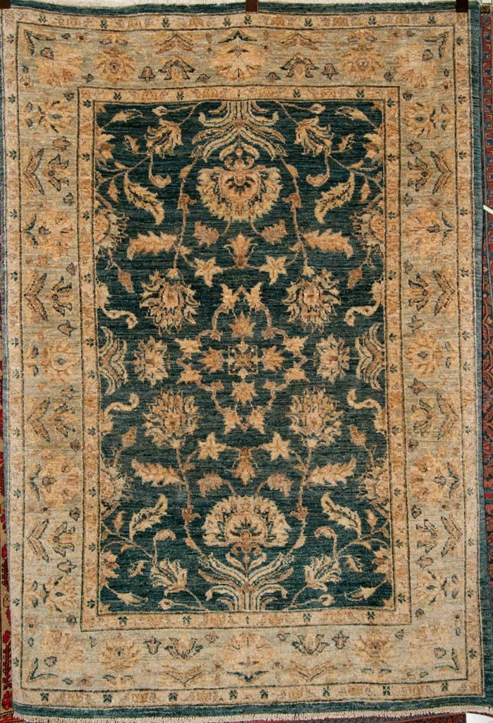 Fine Ziegler co light Oushak Rug is a very beautiful example of the masterful Turkish classical weaving. These “sampler” rugs were used to show potential