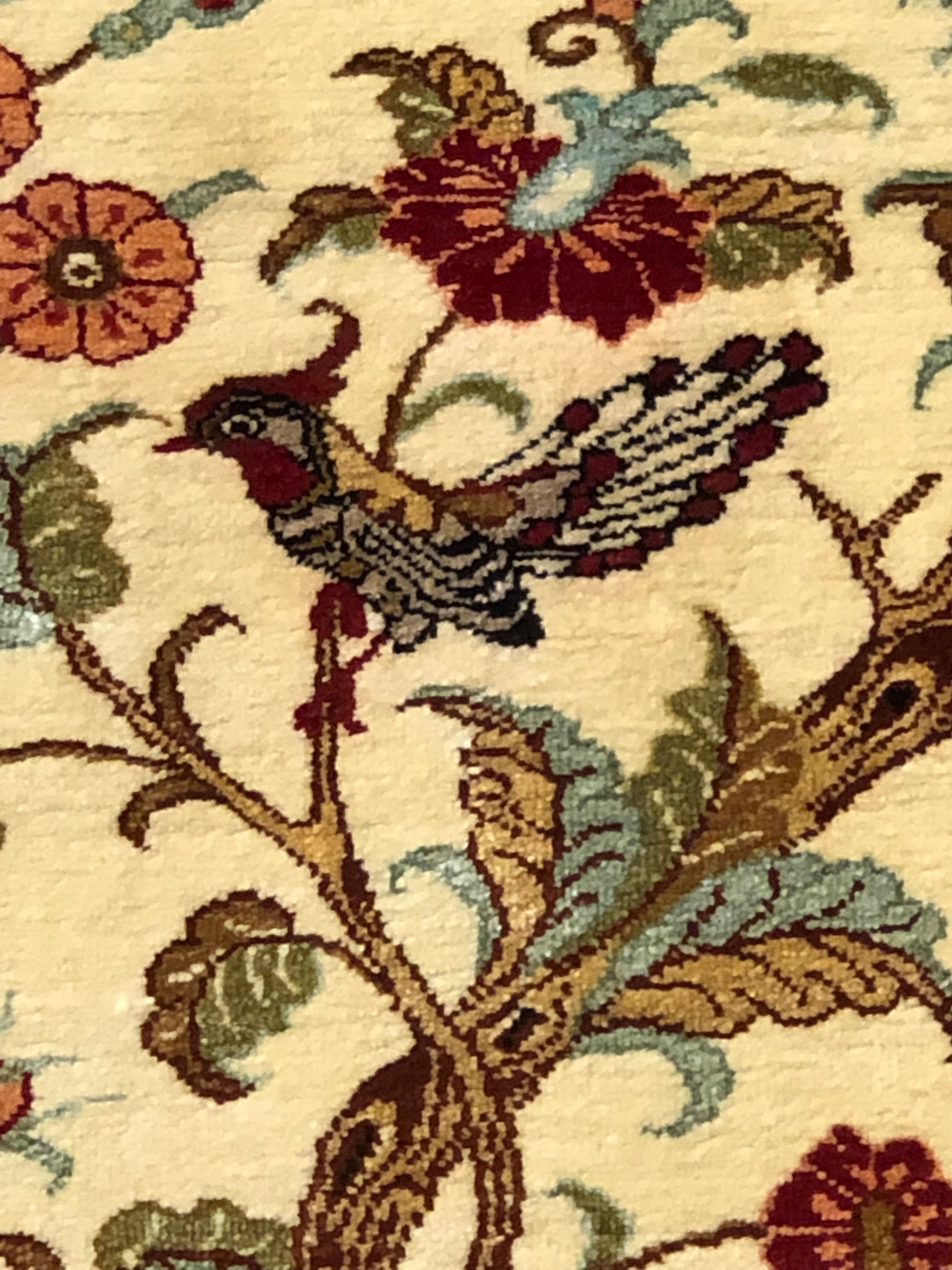 37909 Vintage Fine Persian Silk Rug