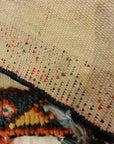 Antique Qashqai Saddle Cover. A piece of genuine authentic antique woven carpet art sold by the Santa Barbara Design Center Rugs and More.