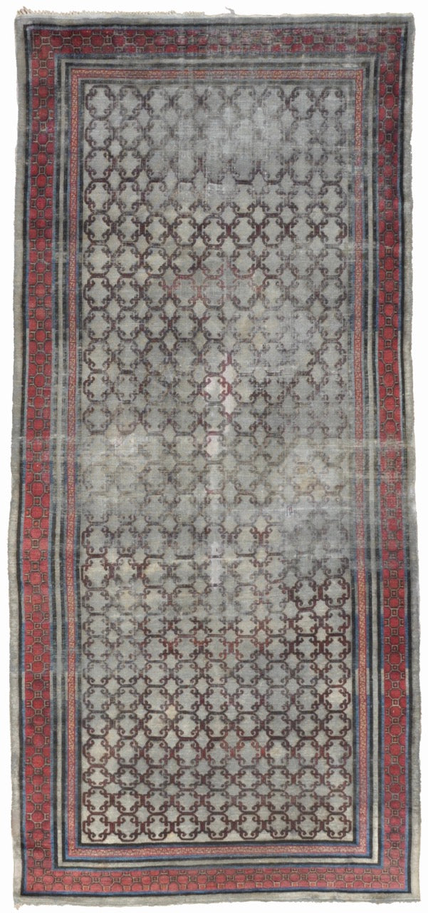 Rare Kashgar Oasis Silk Rug 23055