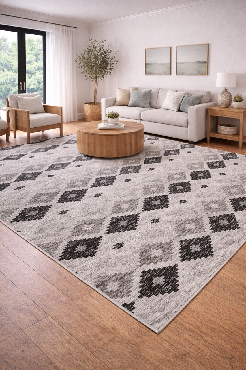 Modern Grey Charcoal Rug 33000
