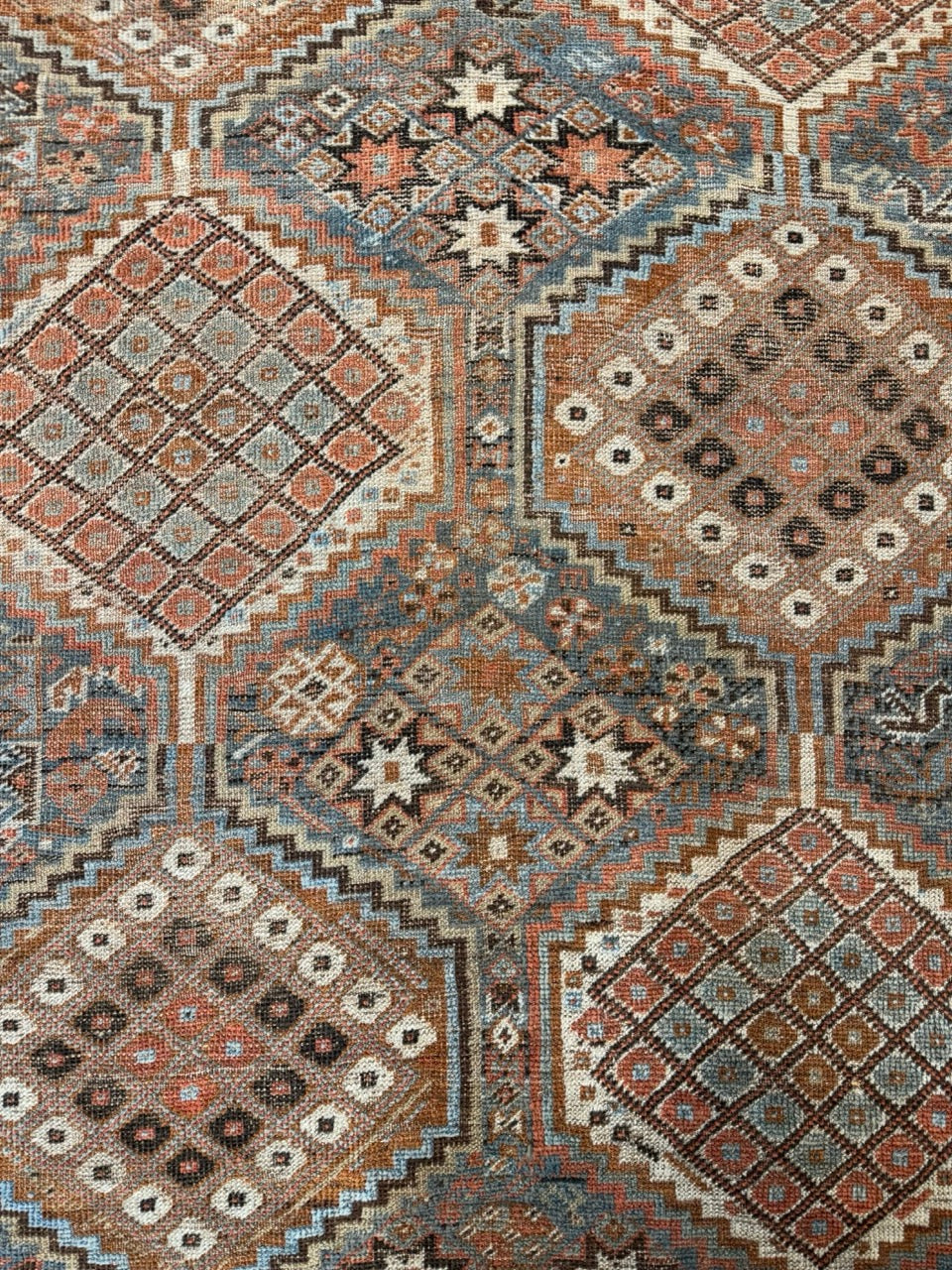 Antique Khamseh Chicken Rug 30670