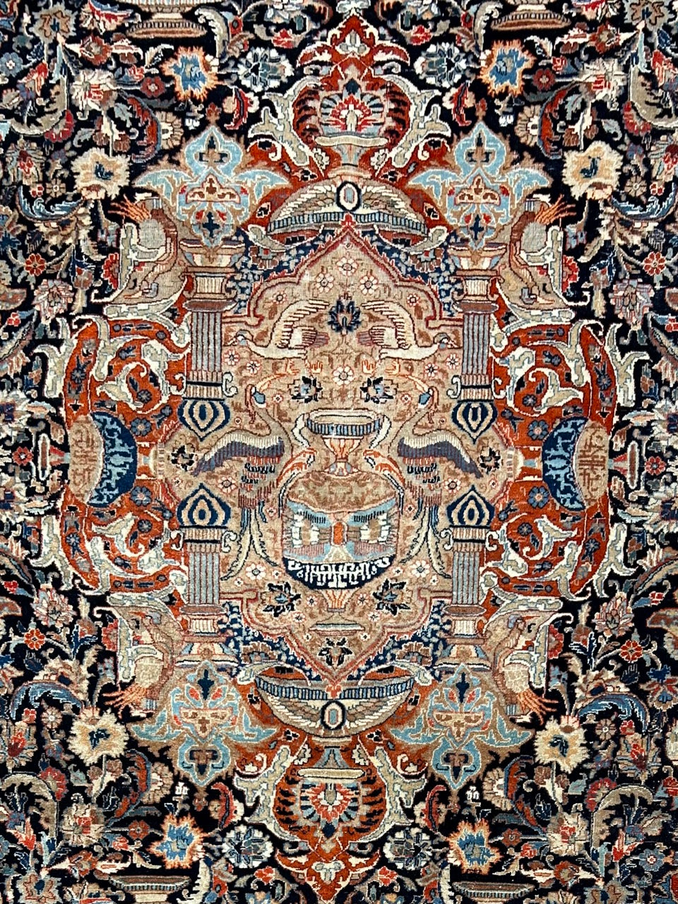 Vintage Persian Mythical Rug 25246
