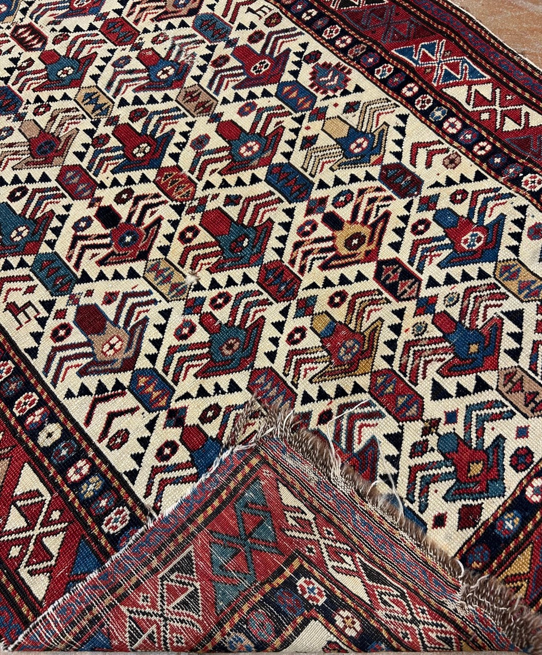 Antique Caucasian Prayer Rug Dated 1892 23068