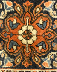 30107 Fine Antique Sarouk Farahan Botteh with Rare Ivory Background